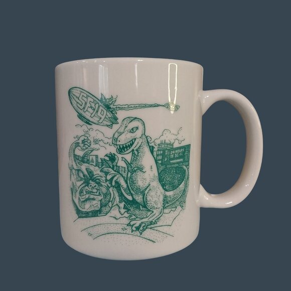 Science Fiction Film Marathon Mug Merch 1994 Dinosaurs Rule SF/19 Boston Vintage - Picture 1 of 4